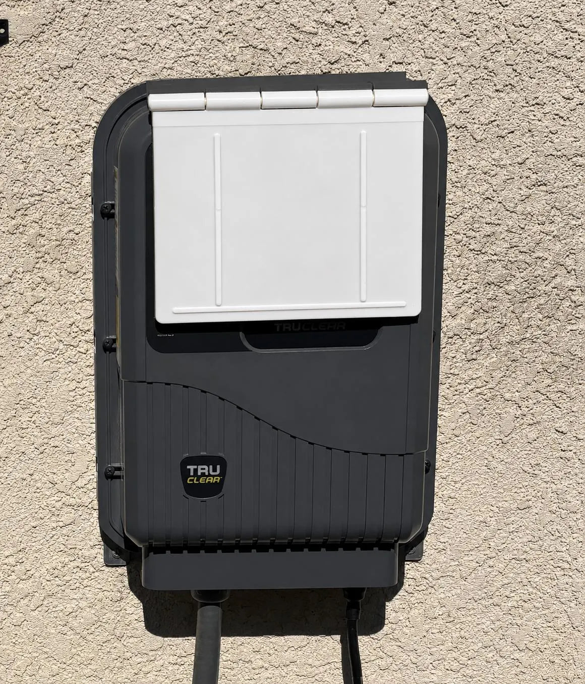 Hinged Sun Cover for Jandy TruClear Power Pack — Screw Mount ASA Display Shield (fits R0663800)